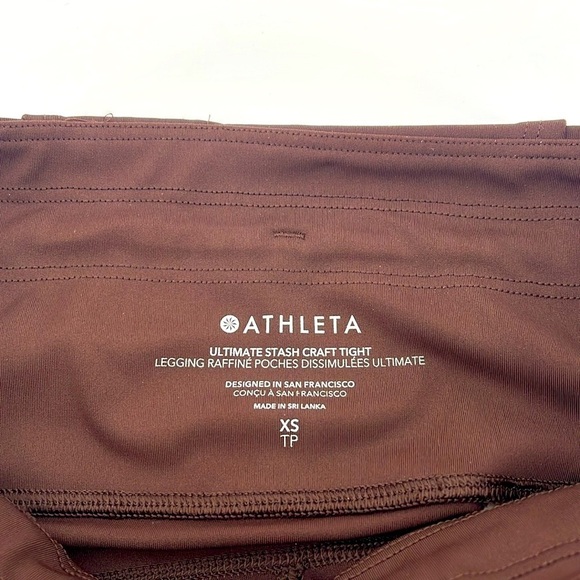 Athleta Ultimate Stash Craft Toasted Brown Colorblock 7/8 Tight Leggings Size XS - Picture 11 of 14
